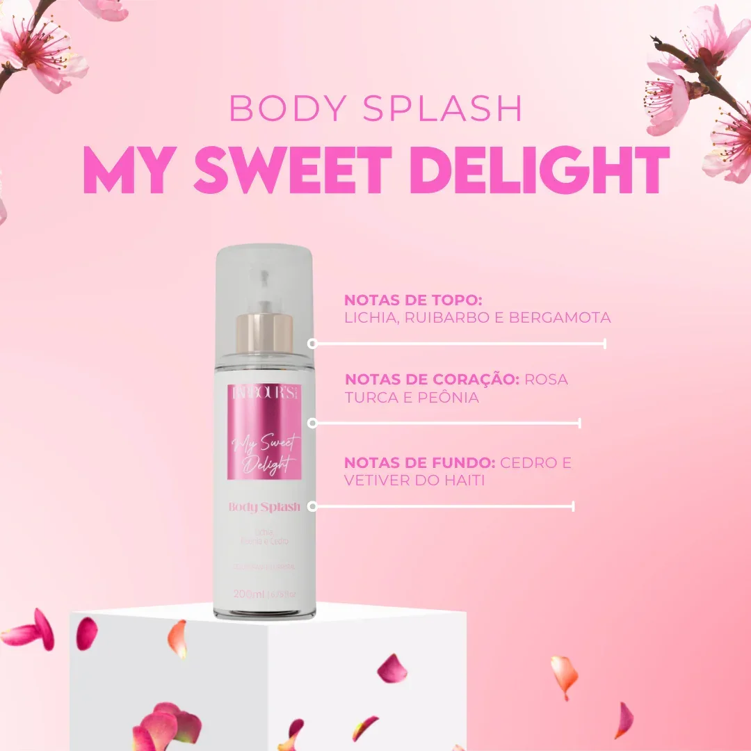 Body Splash My Sweet Delight Desodorante Colônia 200ml 3